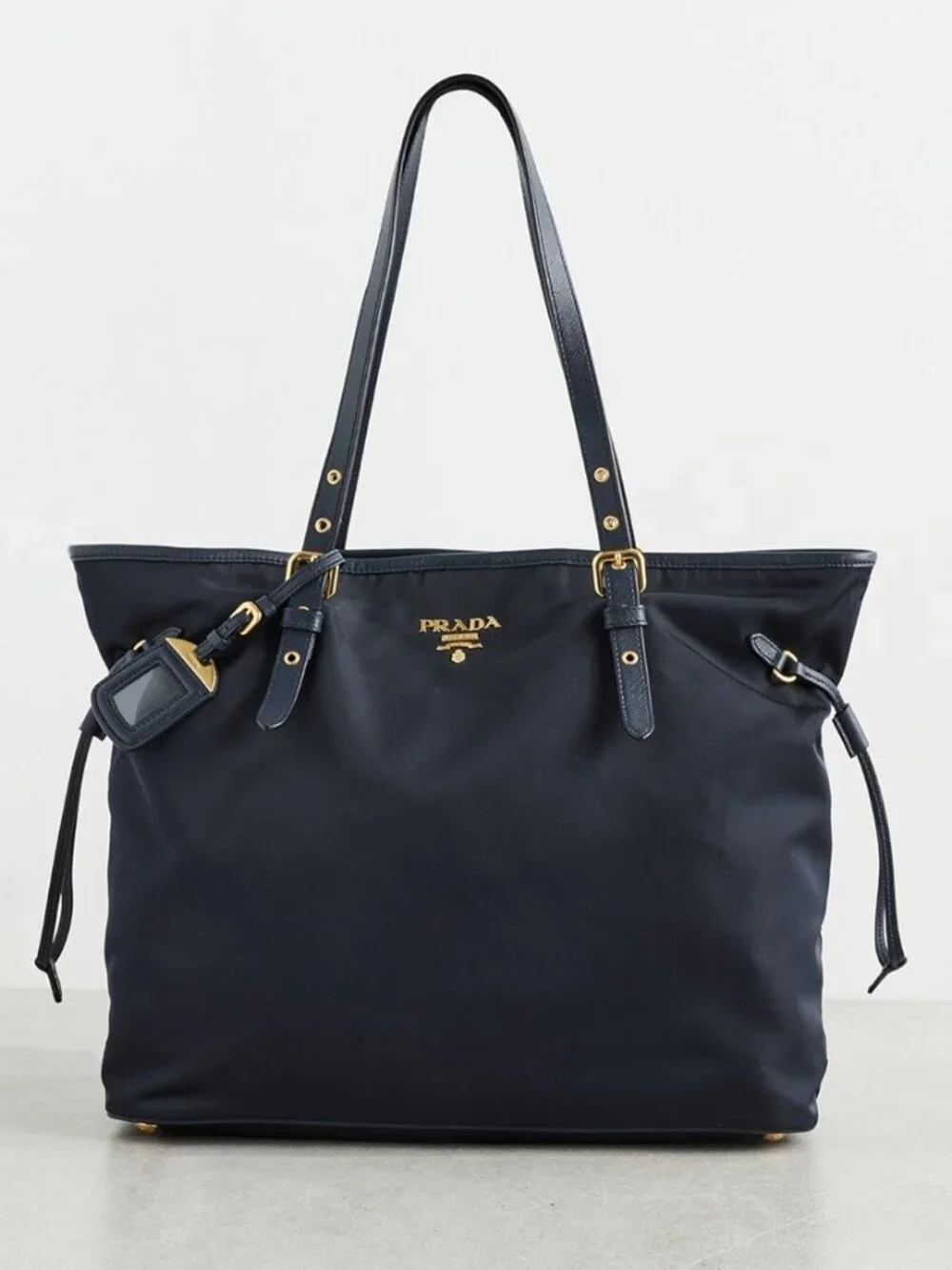 Prada | Bags | Prada Tessuto Nylon Tote Bag Navy | Poshmark